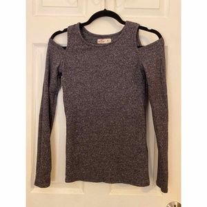 Hollister Gray Long Sleeve Top